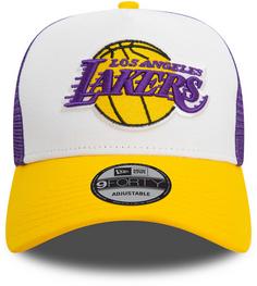 Rückansicht von New Era Los Angeles Lakers Cap white-yellow-lilac