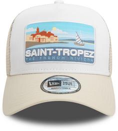 Rückansicht von New Era Summer Saint Tropez Trucker Cap white-stone