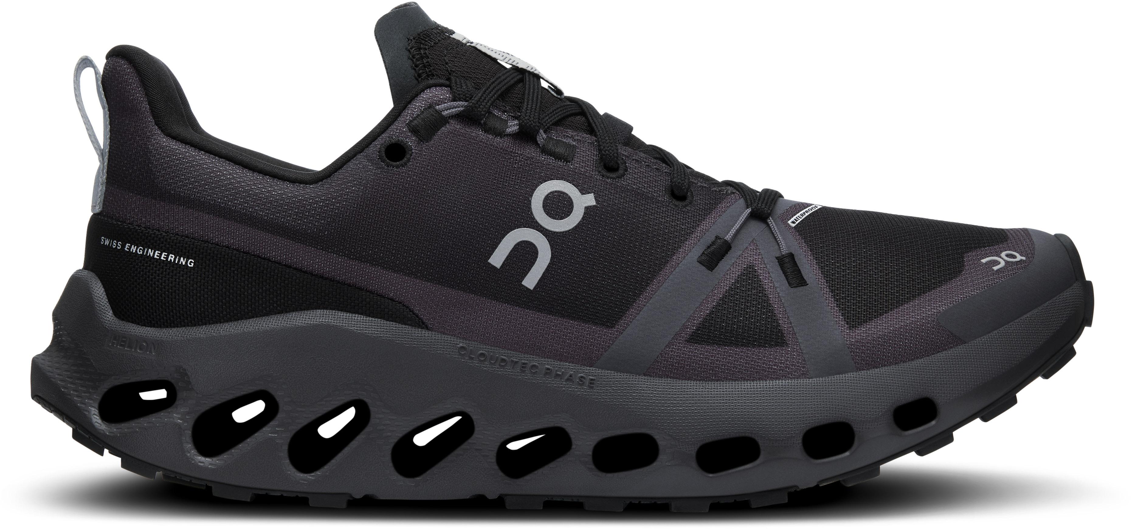 On CLOUDSURFER TRAIL WATERPROOF Laufschuhe Damen black-eclipse im