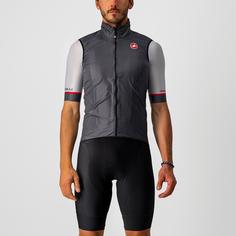 Rückansicht von castelli Aria Fahrradweste Herren dark gray