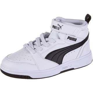 PUMA Rebound V6 Mid Sneaker Kinder puma white-puma black