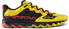 Rückansicht von La Sportiva Helios III Trailrunning Schuhe Herren yellow-black