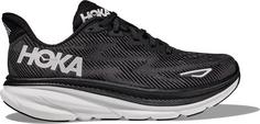 HOKA Clifton 9 Laufschuhe Damen black-white