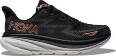 HOKA Clifton 9 Laufschuhe Damen black-rose gold