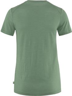 Rückansicht von FJÄLLRÄVEN Merino Abisko Funktionsshirt Herren patina green