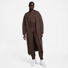 Rückansicht von Nike Tech Fleece Funktionsmantel Damen baroque brown-black