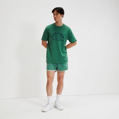 Rückansicht von Ellesse Club T-Shirt Herren green