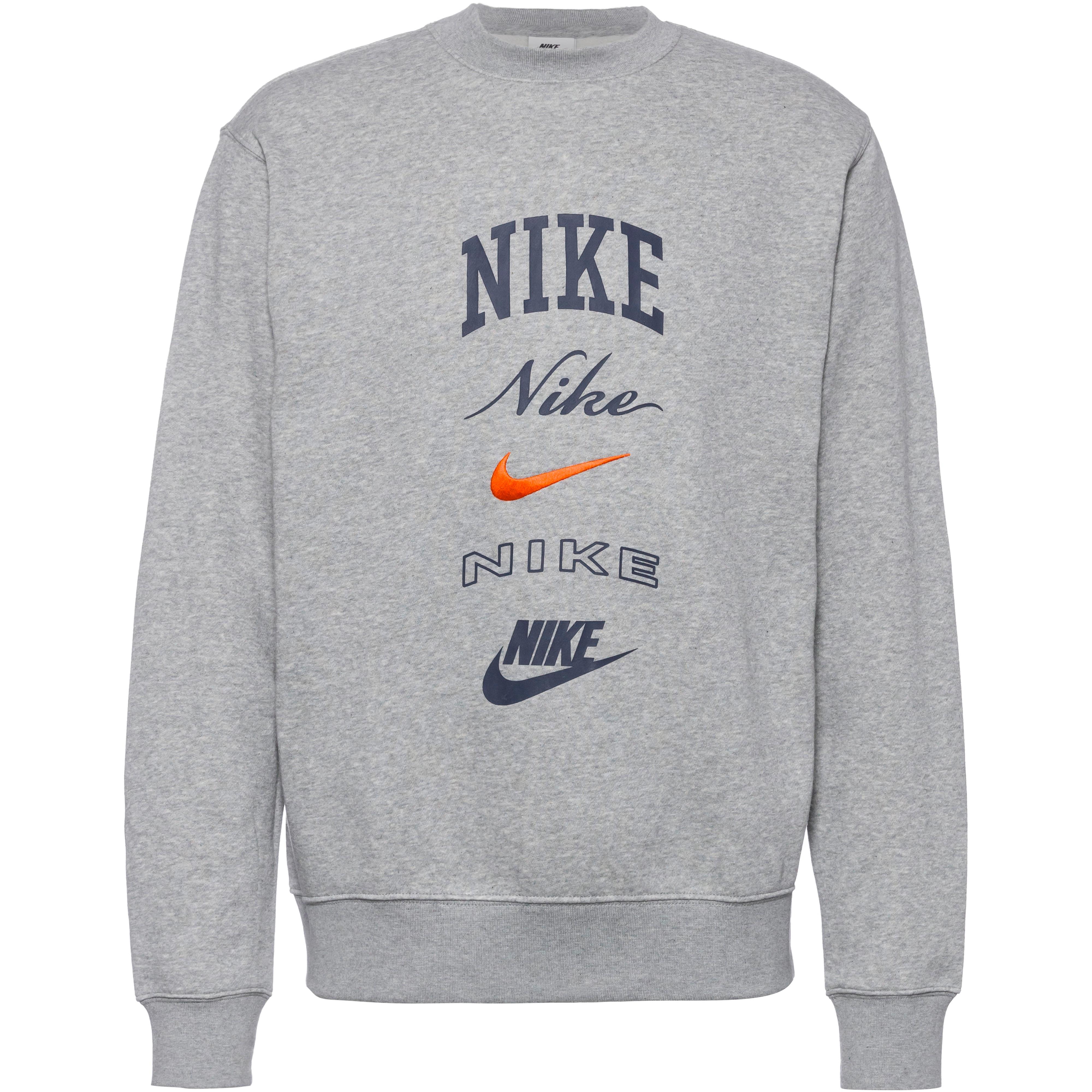 Nike Club Sweatshirt Herren dk grey heather safety orange im Online Shop von SportScheck kaufen