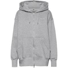 Nike Phoenix Kapuzenjacke Damen dk grey heather-sail