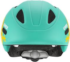 Rückansicht von Uvex oyo style Fahrradhelm Kinder monster lagoon matt