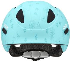 Rückansicht von Uvex oyo style Fahrradhelm Kinder flowers cyan matt