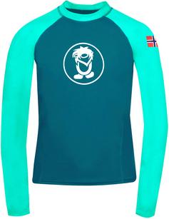 Trollkids Kvalvika Funktionsshirt Kinder dark mint-petrol