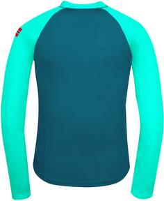 Rückansicht von Trollkids Kvalvika Funktionsshirt Kinder dark mint-petrol