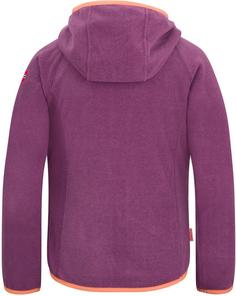 Rückansicht von Trollkids Sandefjord Fleecejacke Kinder mallow pink-papaya