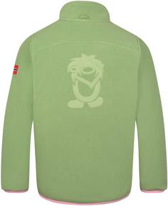 Rückansicht von Trollkids Oppdal Fleecejacke Kinder pistachio green-wild rose