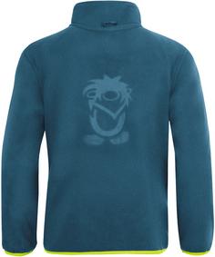 Rückansicht von Trollkids Oppdal Fleecejacke Kinder petrol-dolphin blue-lime