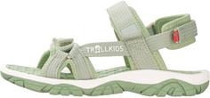 Rückansicht von Trollkids Oslofjord Outdoorsandalen Kinder pistachio green