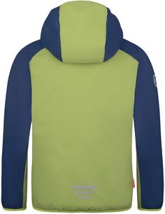 Rückansicht von Trollkids Halsafjord Funktionsjacke Kinder kiwi-mystic blue-green lizard