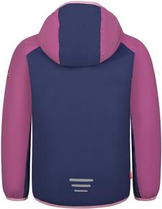 Rückansicht von Trollkids Halsafjord Funktionsjacke Kinder violet blue-mallow pink-wild rose