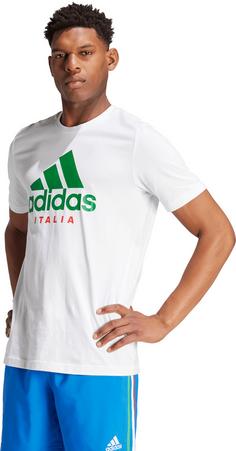 Rückansicht von adidas Italien EM24 Fanshirt Herren white