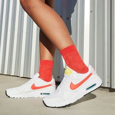 Rückansicht von Nike Air Max SC Sneaker Damen white-bright crimson-pink foam