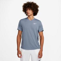Rückansicht von Nike Court Victory Tennisshirt Herren ashen slate-thunder blue-white