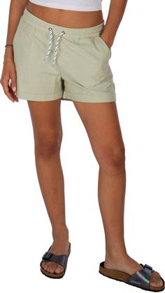 Rückansicht von iriedaily Chambray Shorts Damen lightolive