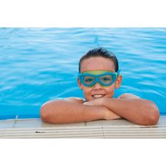Rückansicht von ZOGGS Phantom Junior Mask Schwimmbrille Kinder blue white-tint blue
