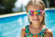 Rückansicht von ZOGGS Little Bondi Schwimmbrille Kinder yellow red-clear