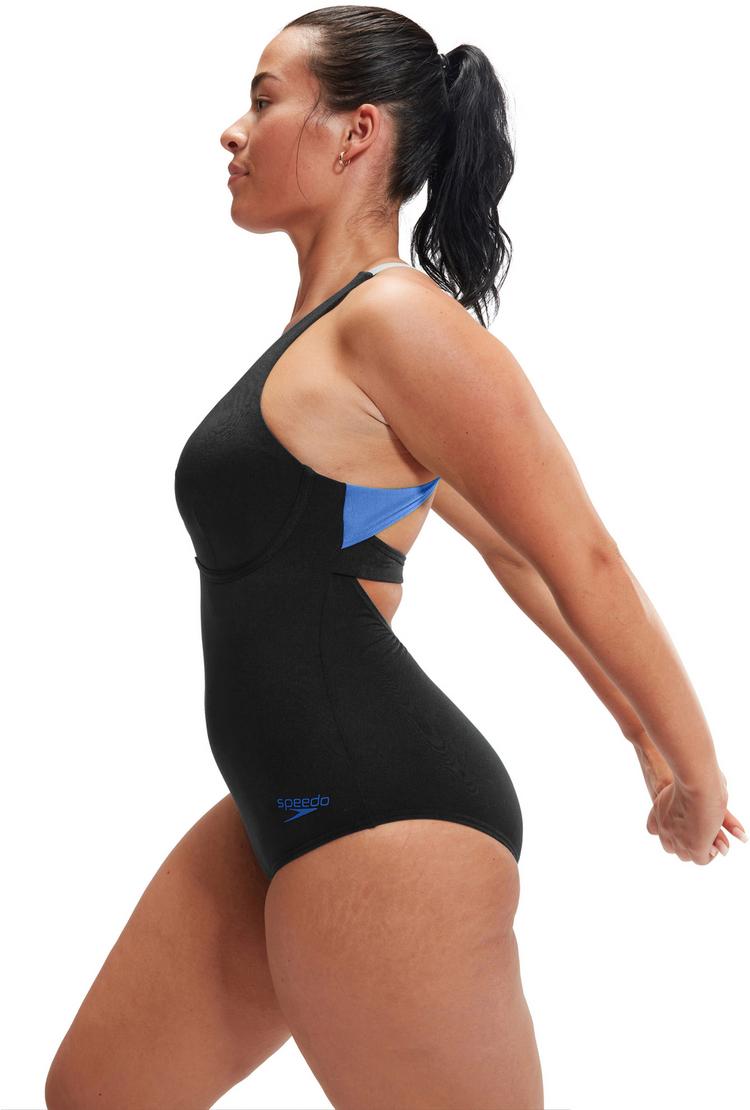 SPEEDO SPEEDO Flex Band Badeanzug Damen - black-curious blue - 2 | SportScheck