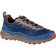 Rückansicht von Lowa FORTUX Trailrunning Schuhe Herren stahlblau-dune