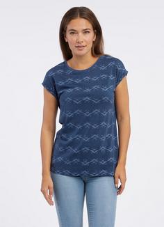 Rückansicht von Ragwear Diona Print T-Shirt Damen indigo blue