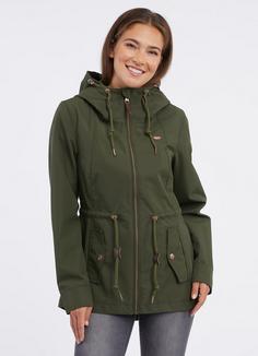 Rückansicht von Ragwear Monadis Kapuzenjacke Damen dark olive