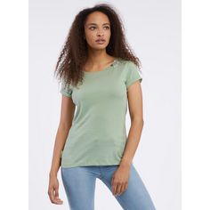 Rückansicht von Ragwear Fllorah A T-Shirt Damen dusty green