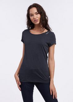 Rückansicht von Ragwear Fllorah A T-Shirt Damen dark grey