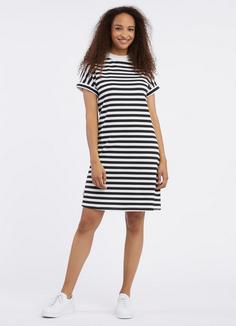 Rückansicht von Ragwear Katchi Stripe Jerseykleid Damen black-white