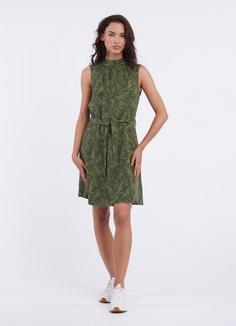 Rückansicht von Ragwear Angyc Print Kurzarmkleid Damen dark olive