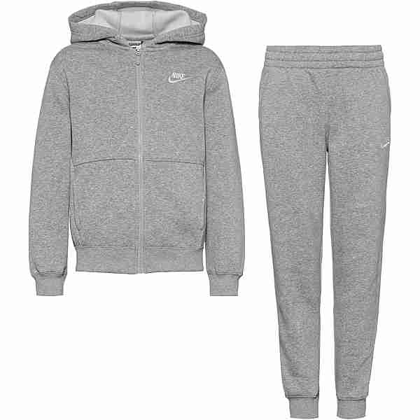 Nike NSW CLUB FLEECE Trainingsanzug Kinder dk grey heather-white