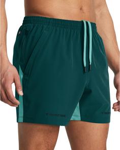 Rückansicht von Under Armour Projekt Rock Ultimate 5" Funktionsshorts Herren hydro teal-radial turquoise-black