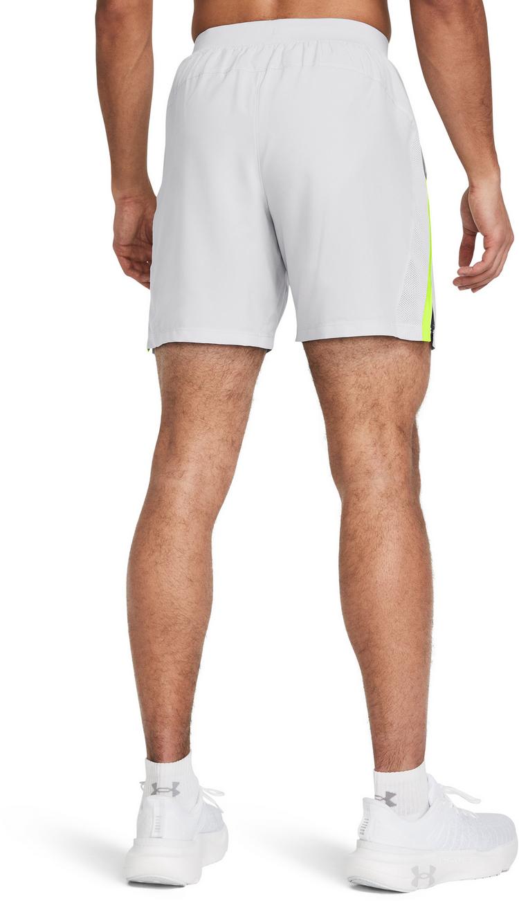 Under Armour Under Armour LAUNCH Laufshorts Herren - halo gray-high-vis yellow-reflective - 1 | SportScheck