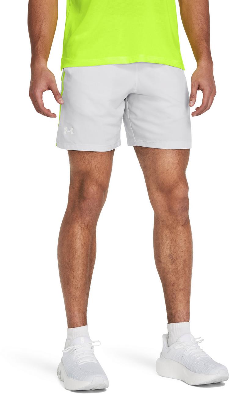 Under Armour Under Armour LAUNCH Laufshorts Herren - halo gray-high-vis yellow-reflective - 2 | SportScheck