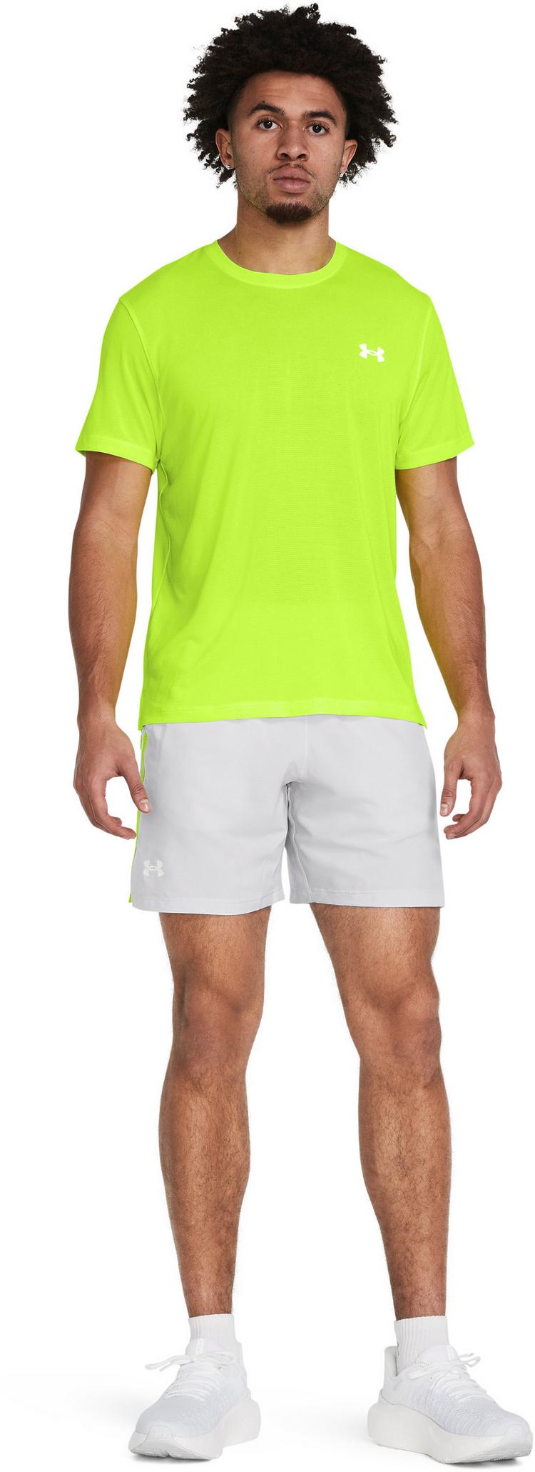 Under Armour Under Armour LAUNCH Laufshorts Herren - halo gray-high-vis yellow-reflective - 3 | SportScheck