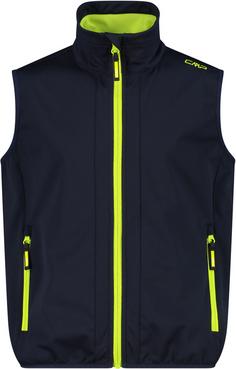 CMP Softshell Weste Kinder black blue-lime