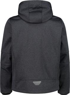 Rückansicht von CMP Softshelljacke Herren asphalt mel.-nero