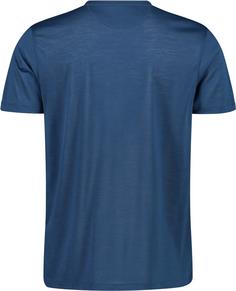 Rückansicht von CMP Merino Funktionsshirt Herren bluesteel