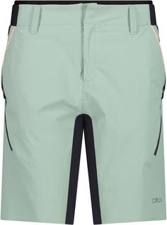 Rückansicht von CMP Fahrradshorts Damen jade