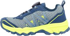 Rückansicht von CMP AKSA FITGO FAST Wanderschuhe Kinder bluesteel-lime