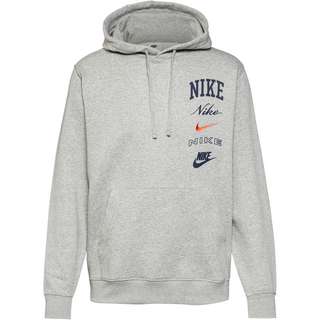 Nike Club Hoodie Herren dark grey heather-safety orange