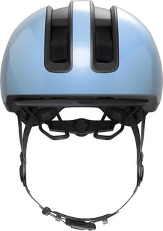 Rückansicht von ABUS HUD-Y Fahrradhelm iced blue