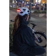 Rückansicht von ABUS USB Aduro 3.0 Fahrradbeleuchtung schwarz-rot